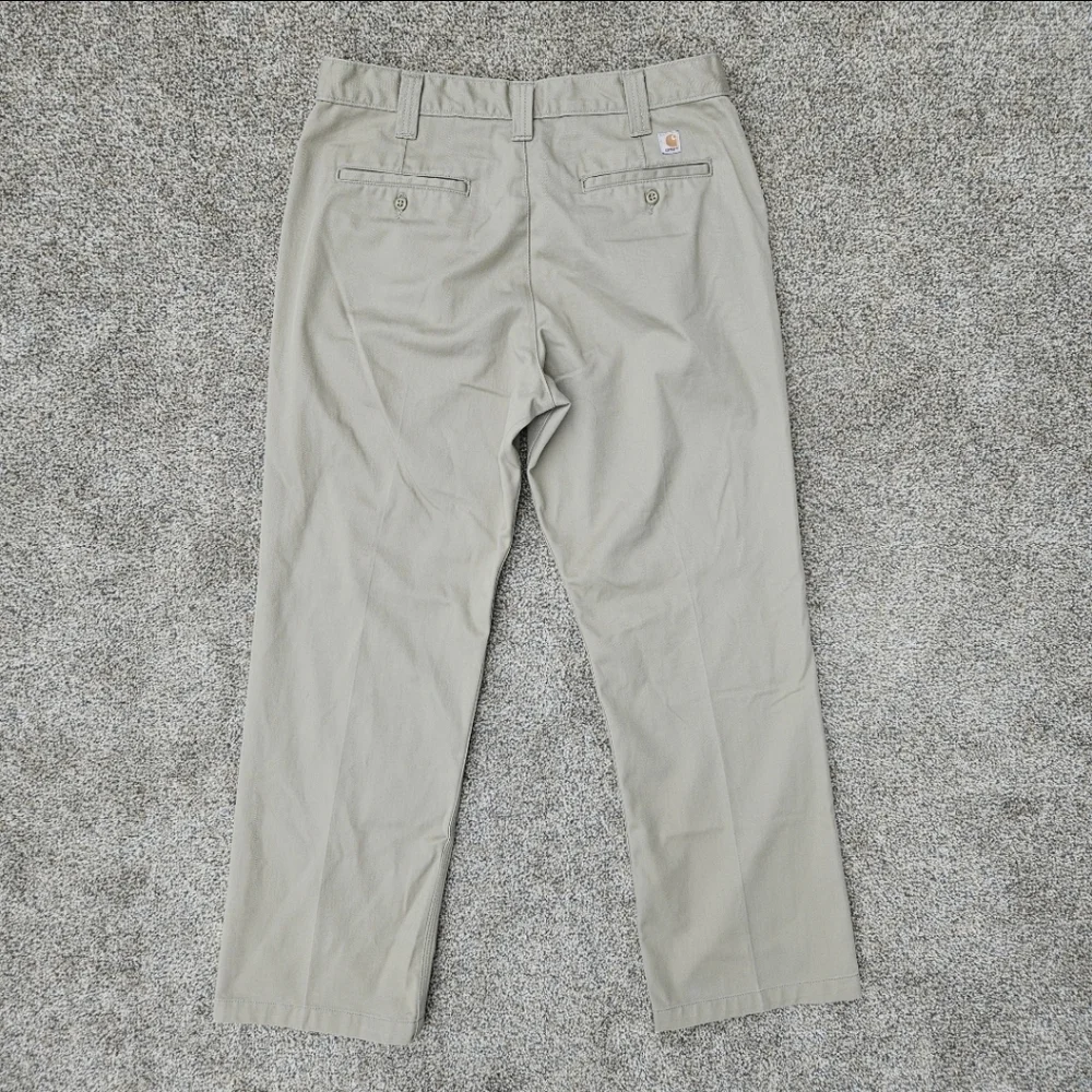Vintage Carhartt Tan Blended Twill Pants Work Wear Khaki Slacks B290KHI 34x30